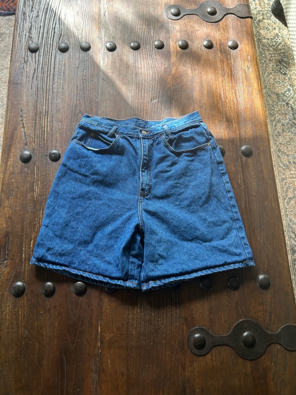 Gitano Blue High-Rise Denim Shorts